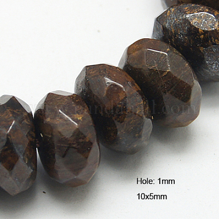 Chapelets de perles en bronzite naturel G-G255-10x5mm-22-1