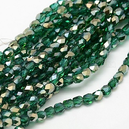 Electroplate Glass Beads Strands EGLA-F001-F24-1