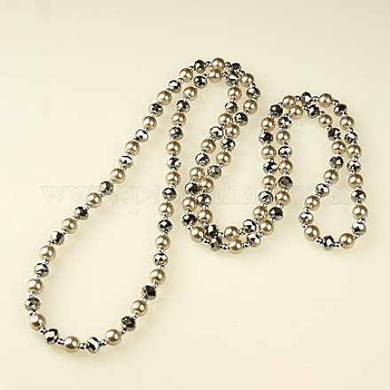 Collane di perline perle in acrilico NJEW-D124-05-1