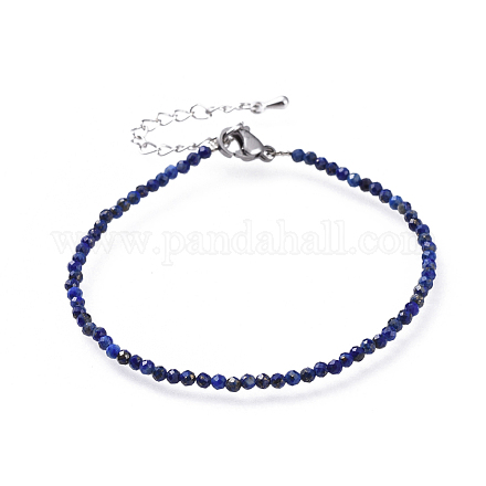 Natural Lapis Lazuli Bead Bracelets BJEW-JB04555-01-1
