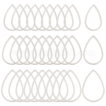 BENECREAT 60Pcs 3 Style 304 Stainless Steel Linking Rings STAS-BC0003-56-1