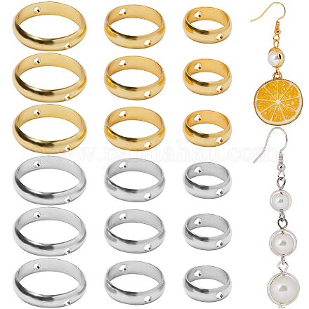 Sunnyclue 60 pièces 6 styles cadres de perles en laiton FIND-SC0005-27-1