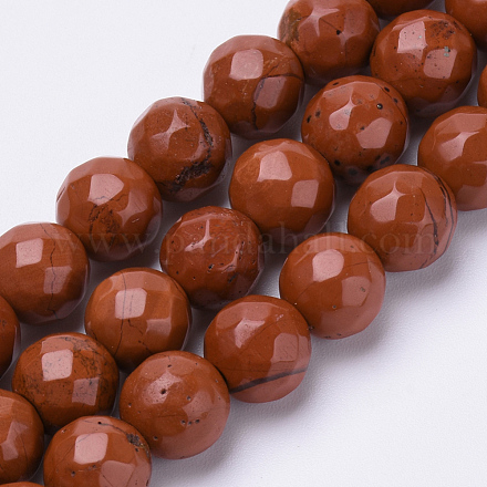Natural Red Jasper Beads Strands G-S281-03-10mm-1