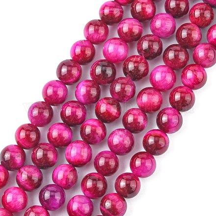 Natural Rose Tiger Eye Beads Strands X-G-G099-8mm-3-1