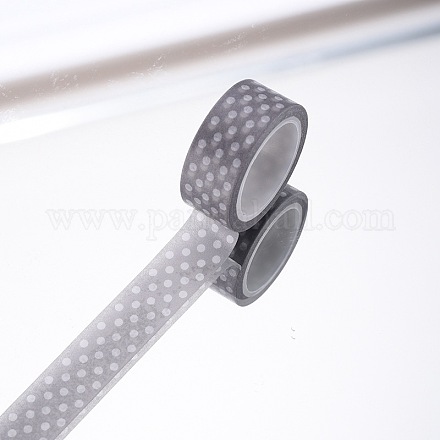 DIYスクラップブック装飾紙テープ  マスキングテープ  スポット  ブラック  15mm  5m /ロール（5.46ヤード/ロール） DIY-F016-P-06-1