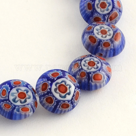 Handmade Millefiori Glass Beads Strands LK-R004-03E-1