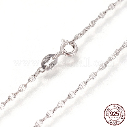 Колье-цепочка из стерлингового серебра с родиевым покрытием и звеньями Mariner из серебра 925 пробы STER-L059-13P-1