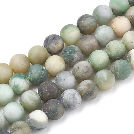 Chapelets de perles en jade africaine naturelle G-T106-081-1