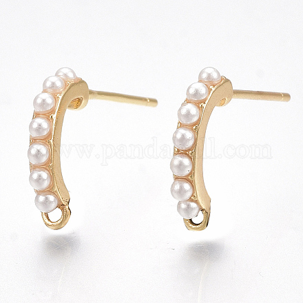 Brass Stud Earring Findings KK-T038-485G-1