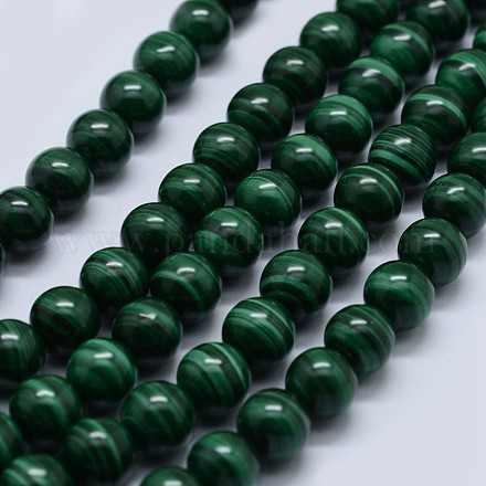 Chapelets de perles en malachite naturelle G-F571-27AA2-6mm-1