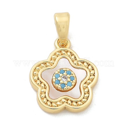 Подвески из латуни с микропаве из циркония KK-M303-01G-04-1