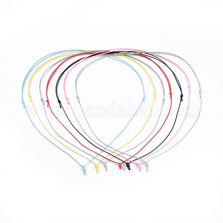 Fabricación de collar de cordón de poliéster encerado coreano ajustable AJEW-JB00493-1