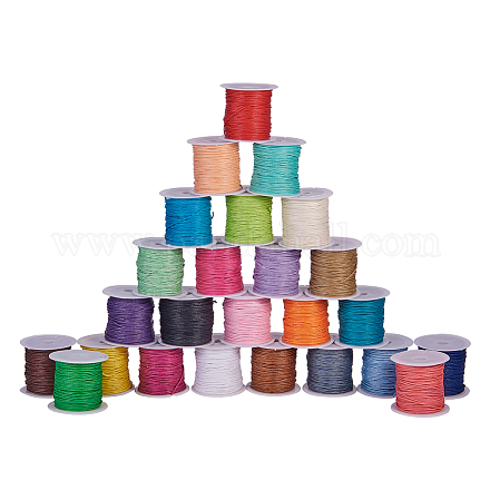 Cordones de hilo de algodón encerado de 18 color. YC-PH0002-15-1