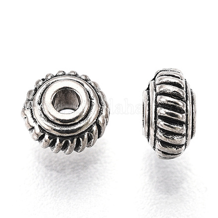 Tibetan Style Alloy Spacer Beads TIBE-Q063-40AS-RS-1