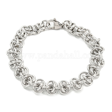 304 Stainless Steel Byzantine Chain Bracelet BJEW-C042-05P-1