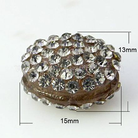 Abalorios de resina de Diamante de imitación RESI-D011-1I-1