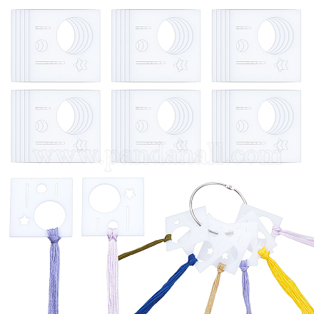 50 шт. квадратный акриловый органайзер для ниток для вышивки&nbsp;DIY-OC0012-63-1