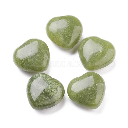 Natural Lemon Jade Heart Love Stone G-I285-06C-1