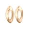 Brass Pendants, Oval, Real 18K Gold Plated, 20.5x8.5x0.5mm, Hole: 1mm