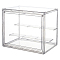NBEADS 2-Tier Clear Display Case Acrylic Box, Whole Scene Riser Display Stands with Door Plastic Countertop Figure Stand Shelves for Collectible Figures Models Cupcake, 10.63x7.09x8.66inch