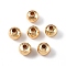 Brass Beads, Round, Rack Plating, Long-Lasting Plated, Lead Free & Cadmium Free, Real 18K Gold Plated, 4x3mm, Hole: 1.8mm