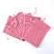 Rectangle Polyester Storage Bags, Drawstring Pouches Packaging Bag, Hot Pink, 12x9cm