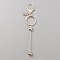 Iron Bar Beadable Keychain for Jewelry Making DIY Crafts, with Lobster Clasps, Rose Gold, 151mm