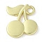 Alloy Pendants, Cherry Charms, Light Gold, 19x15.8x2.5mm, Hole: 2.5mm