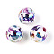 Ocean Theme Printed Opaque Acrylic Beads, Round, AB Color, Squid, 15.9mm, Hole: 2.8mm
