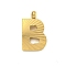Ion Plating(IP) 304 Stainless Steel Charms, Handmade Engrave Figure, Full Polished, Golden, Letter B, 14x8.5x2mm, Hole: 1.8mm