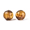 Handmade Gold Sand Lampwork Beads, Round, Peru, 12mm, Hole: 1.4mm