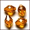 Imitation Austrian Crystal Beads, Grade AAA, K9 Glass, Faceted, Bicone, Orange, 6x9.5mm, Hole: 0.7~0.9mm