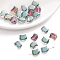 10Pcs Electroplate Glass Beads, Cat, Clear AB, 10x8mm, Hole: 1mm