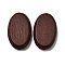 Natural Schima Wood Beads, Dyed, Oval, Coconut Brown, 30.5x18.5x6.5mm, Hole: 3mm