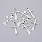 Alloy Pendants, Lead Free and Cadmium Free, Cross, Antique Silver, 33x19x1.5mm, Hole: 1mm
