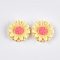 Resin Cabochons, Sunflower, Champagne Yellow, 15x5mm