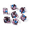 Handmade Lampwork Beads, Bead in Bead, Bumpy Rondelle with Teardrop Pattern, Old Rose, 13~14x9~10mm, Hole: 1.2~1.8mm