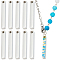 10Pcs 304 Stainless Steel Pendants, Rectangle/Bar, Stainless Steel Color, 40x5x5mm, Hole: 3mm