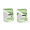 K9 Glass Imitation Austrian Crystal Beads, No Hole, Square, Light Green, 4x4x4mm