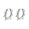 Stainless Steel Hoop Earrings for Men, Rivet, Platinum, 16x21mm