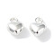 925 Sterling Silver Charms, Heart, Silver, 6x4x2.5mm, Hole: 1.2mm