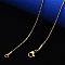 PVD Vacuum Plating 304 Stainless Steel Boston Link Chain Necklace, with Lobster Claw Clasp, Real 18K Gold Plated, 19.68 inch(50cm)x1.6mm
