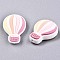 Food Grade Eco-Friendly Silicone Pendants, Hot Air Balloon, Light Coral, 28x22x9~10mm, Hole: 2mm