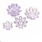 Acrylic Bead Caps, Flower, Medium Purple, 24~35mm