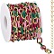 304 Stainless Steel Enamel Cable Chains, Oval, Unwelded, Ion Plating(IP), Golden, Colorful, 11x8x2mm
