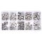 Tibetan Style Alloy Tube Bails, Loop Bails, Mixed Shapes, Antique Silver, Boxes: 13.5x7x3cm, 120pcs/box