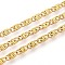 304 Stainless Steel Lumachina Chains, Soldered, with Spool, Ion Plating(IP), Real 18K Gold Plated, 6.5x3x1mm, about 32.81 Feet(10m)/Roll
