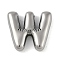 Anti-Tarnish 304 Stainless Steel Pendants, Letter W, 18x20x5mm, Hole: 2mm