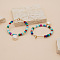 Stainless Steel Freshwater Pearl Oval Hoop Earrings, with Glass Seed Beads, Golden, Blue, 45x30mm