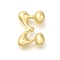 Rack Plating Brass Beads, Balloon Letter, for Personalized Name Necklaces Making, Long-Lasting Plated, Lead Free & Cadmium Free, Real 18K Gold Plated, Letter E, 23.5x17x7mm, Hole: 2mm